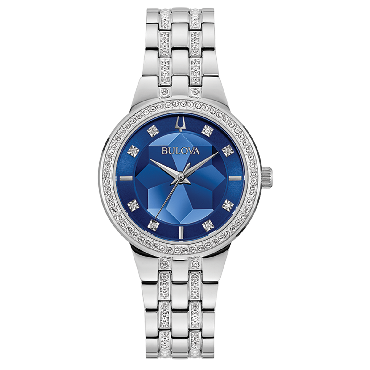 Bulova - Ladies Crystal Watch - Blue Dial