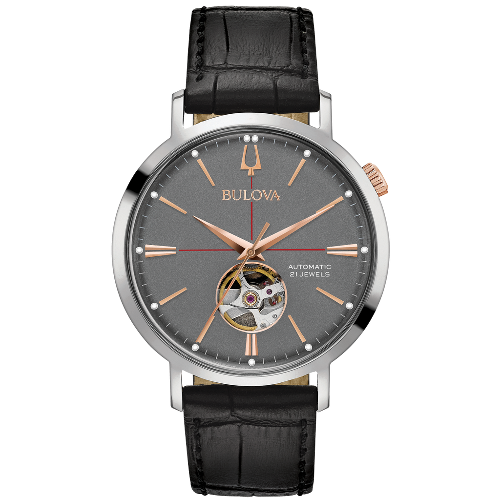 Bulova -Classic Collection Automatic - Stainless Steel, Black Leather