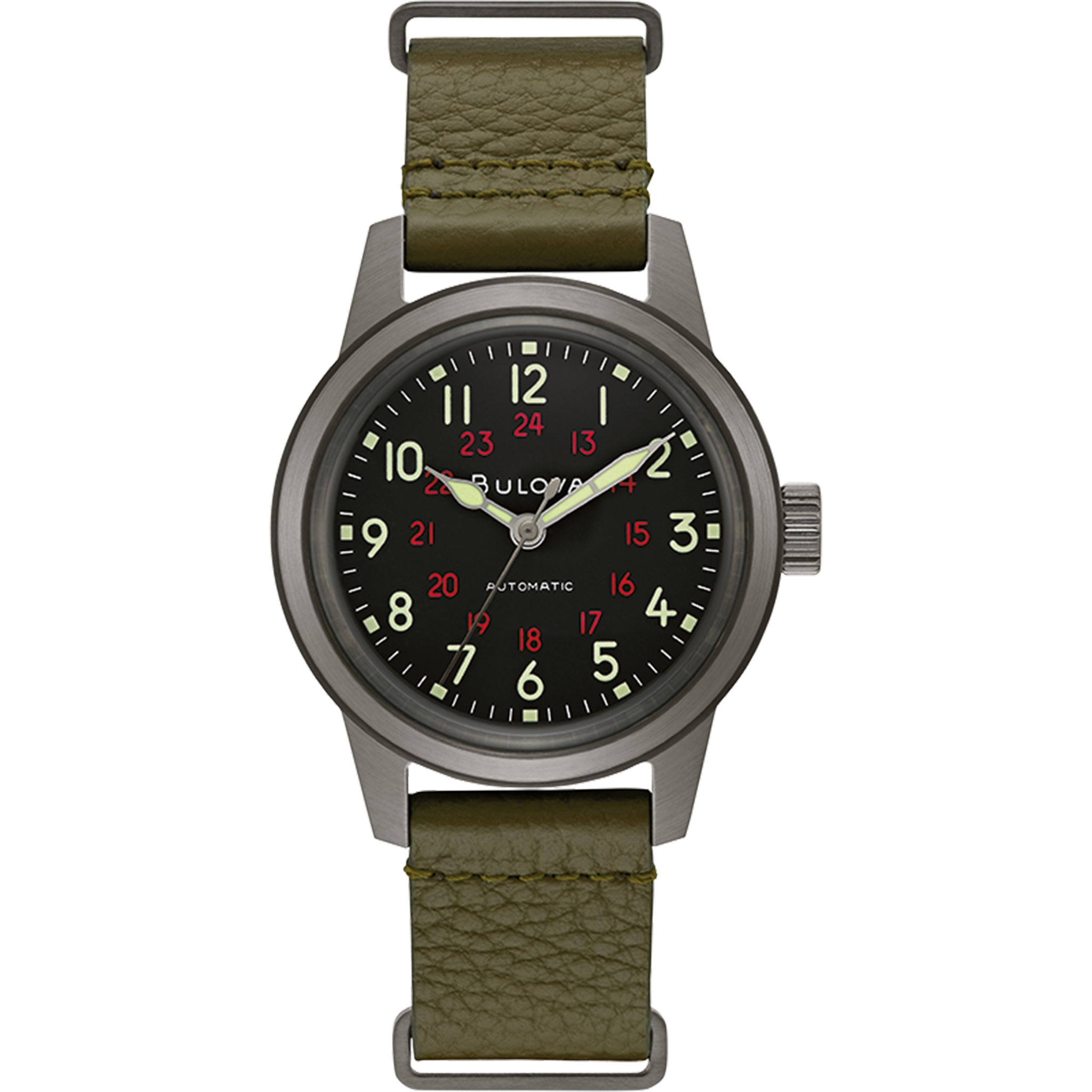 Bulova - 38mm Military Hack Watch 98A255