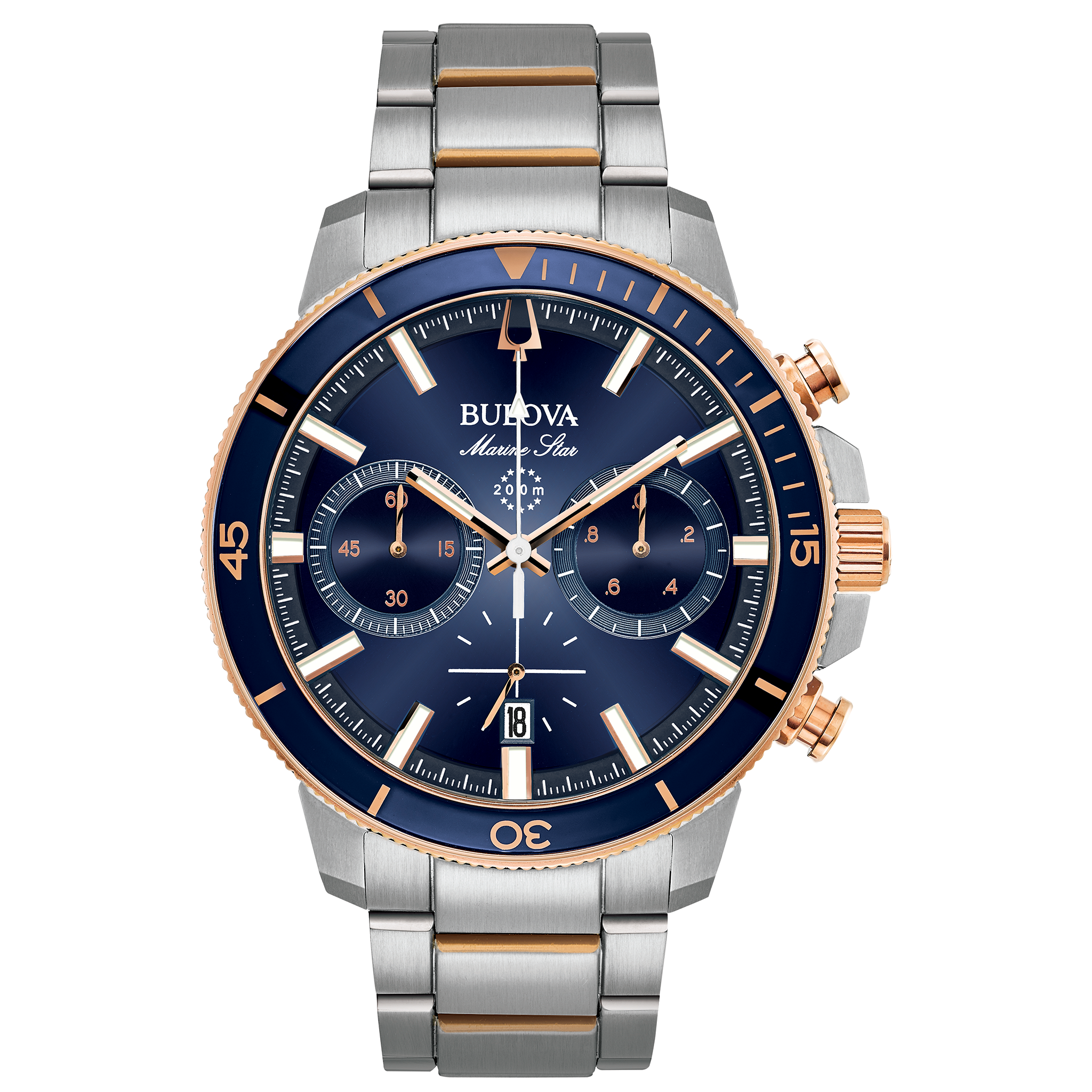 Bulova - Marine Star Chronograph Two Tone Rose Gold 98B301