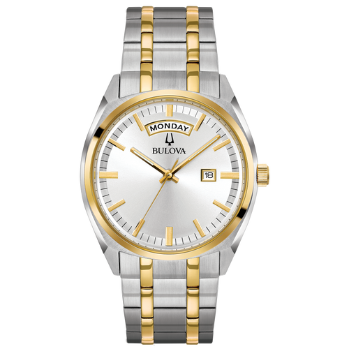 Bulova - Men's Classic Watch Two Tone with Day/Date