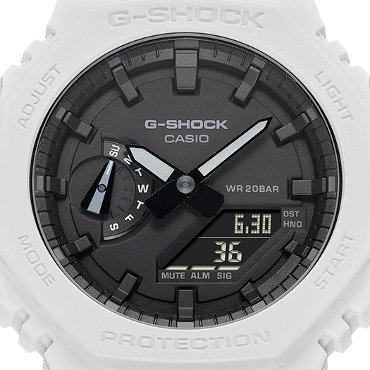 Casio G-Shock -  GA2100 Series - Carbon Square - White