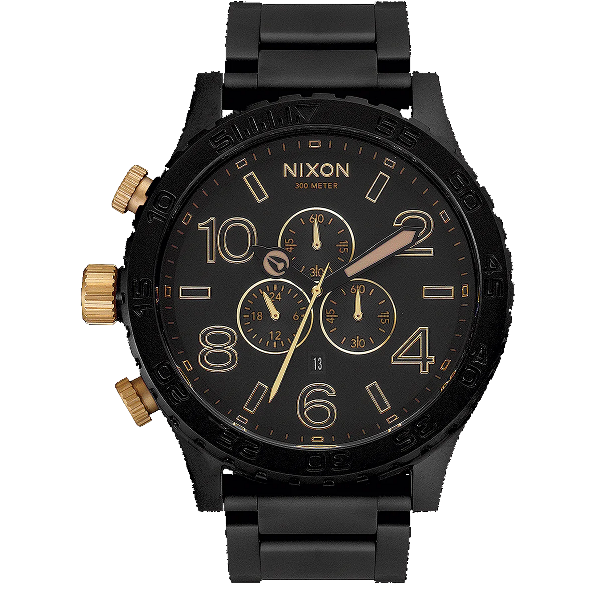 Nixon Watch 51-30 Chrono - Matte Black/Gold A083-1041