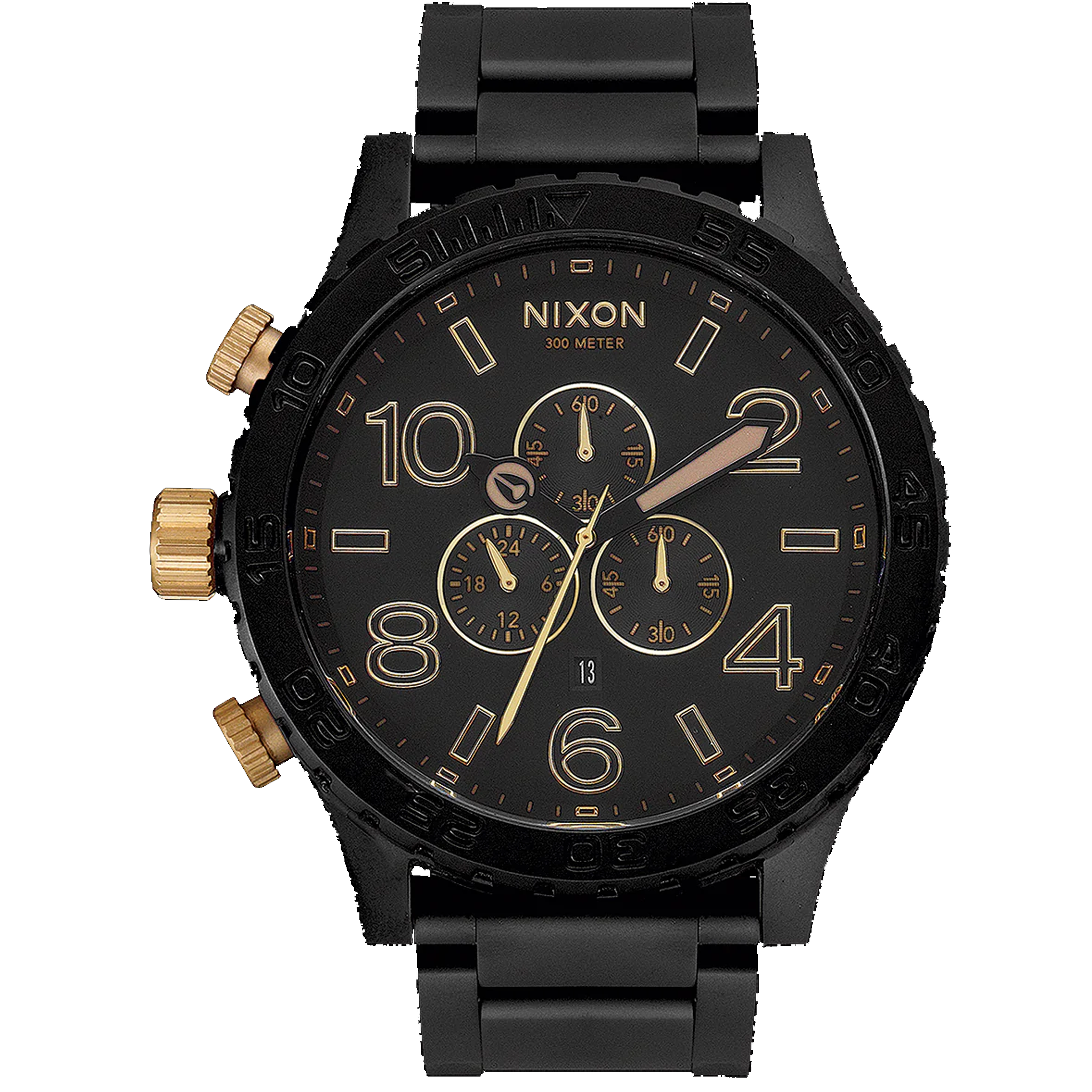 Nixon Watch 51-30 Chrono - Matte Black/Gold A083-1041