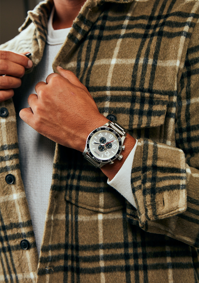 Nixon Watch 51-30 Chrono All Silver/Black - Main Image