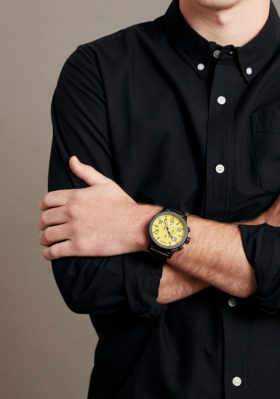 Nixon Watch 51-30 Chrono All Black/Yellow - Main Image