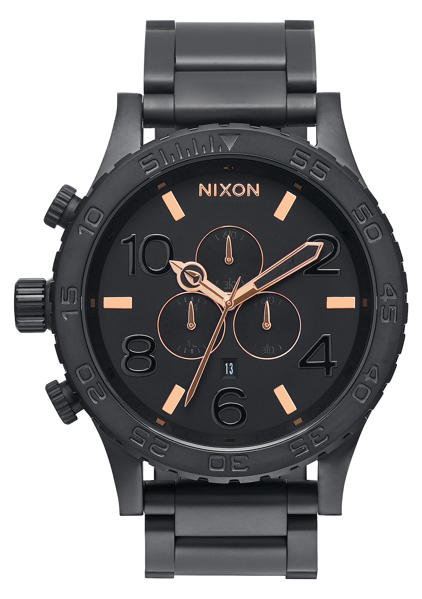 Nixon Watch 51-30 Chrono - ALL BLACK / ROSE GOLD