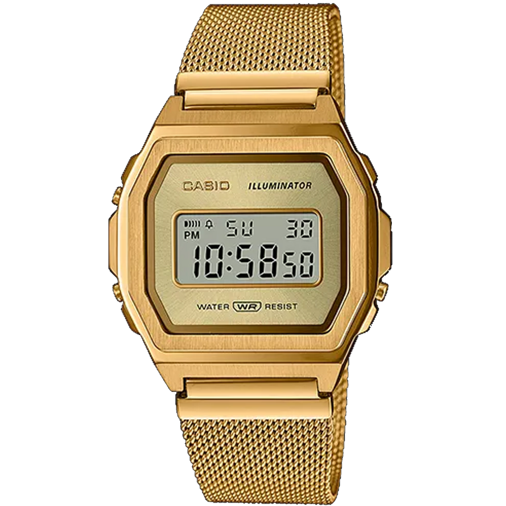 Digital watch outlet gold