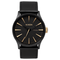 Nixon Sentry Leather - Matte Black/Gold a105-1041