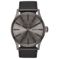 Nixon Sentry 42mm Leather - Gunmetal/Black A105-1531