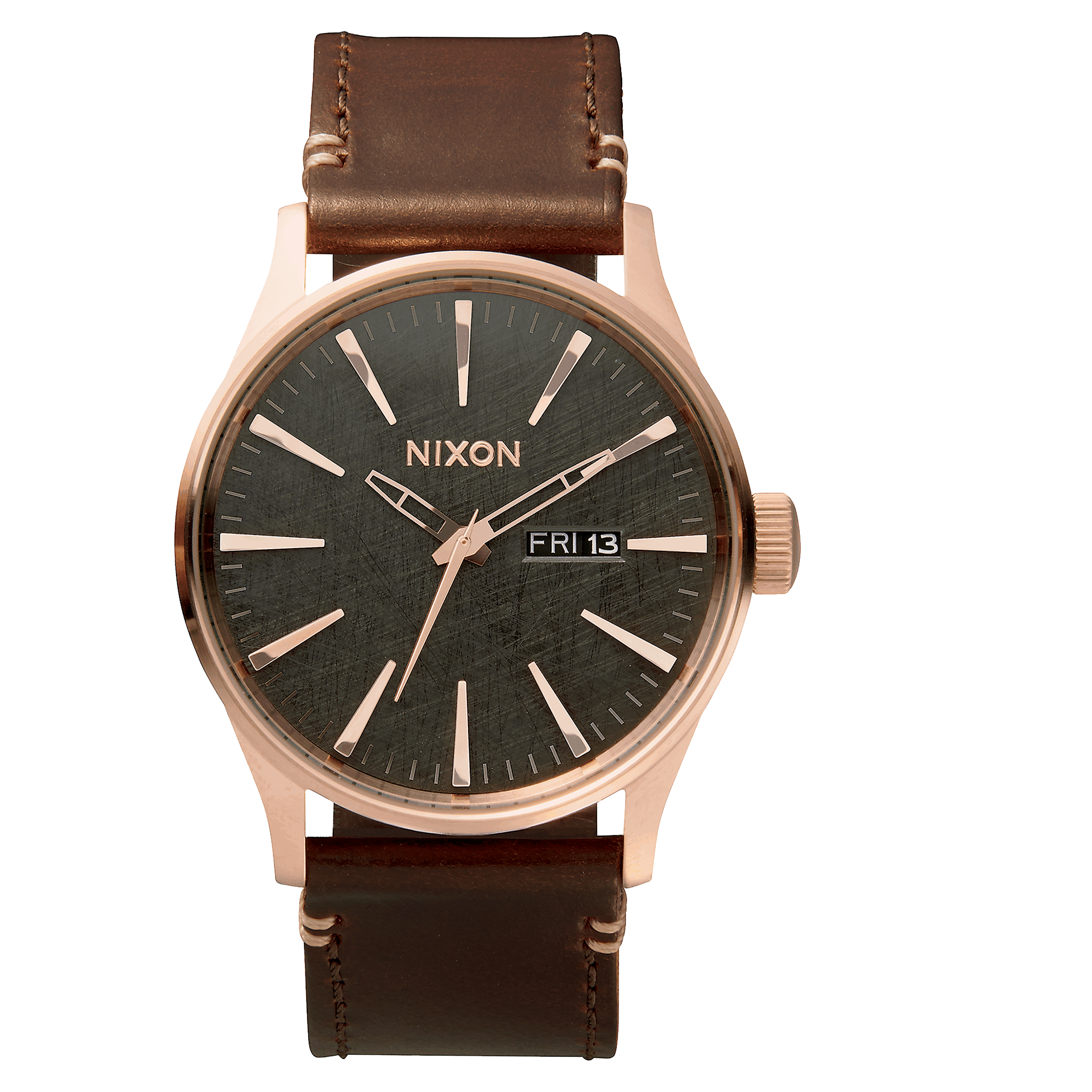 Nixon Sentry Leather - Black/Gunmetal/Brown A105-2001