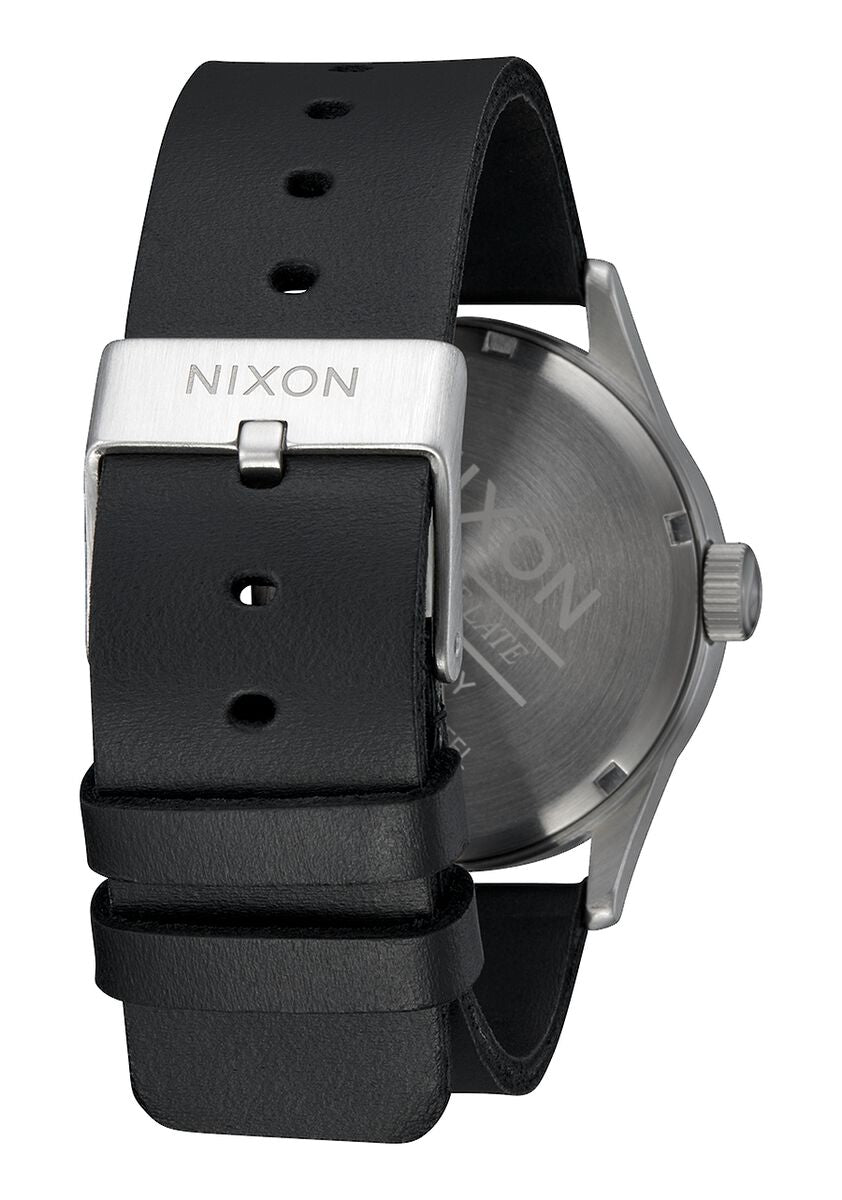 Nixon Sentry 42mm Leather - All Silver/Black A105-2871