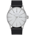 Nixon Sentry 42mm Leather - All Silver/Black A105-2871