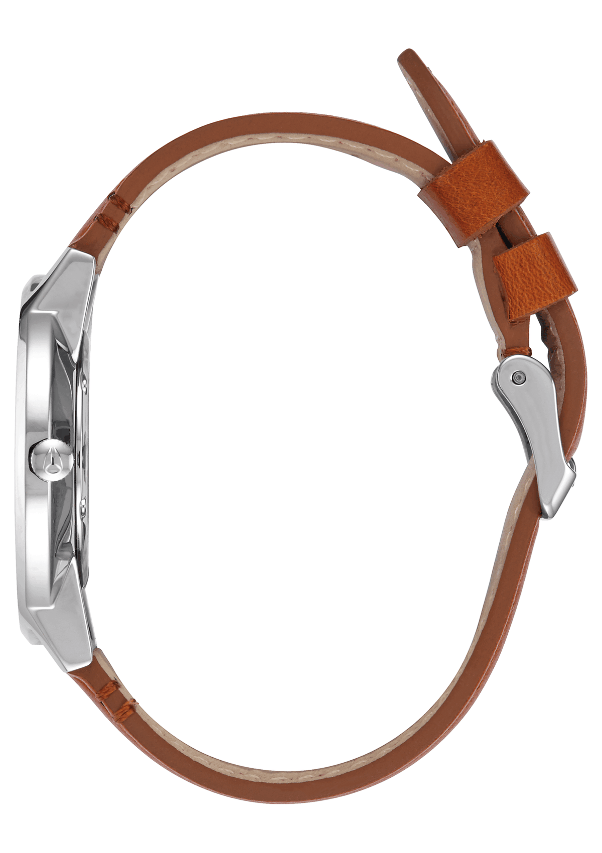 Nixon Watch - Porter 40mm Leather: White Sunray/Saddle