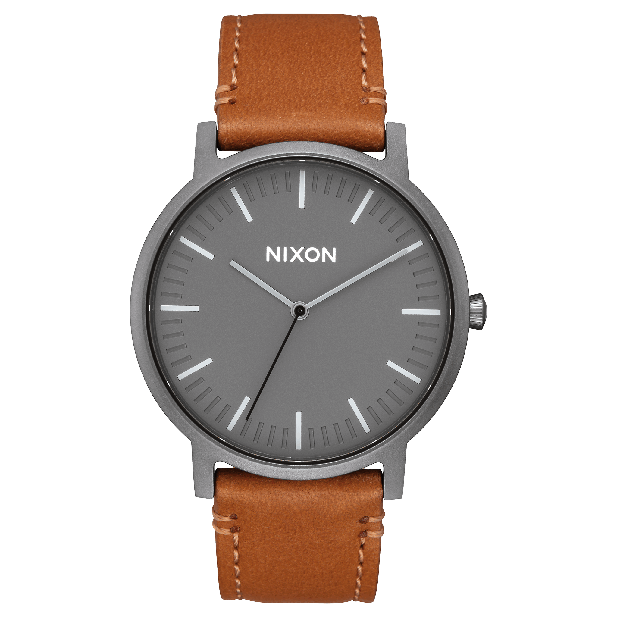 Nixon Watch - Porter Leather: Gunmetal/Charcoal/Taupe A1058-2494