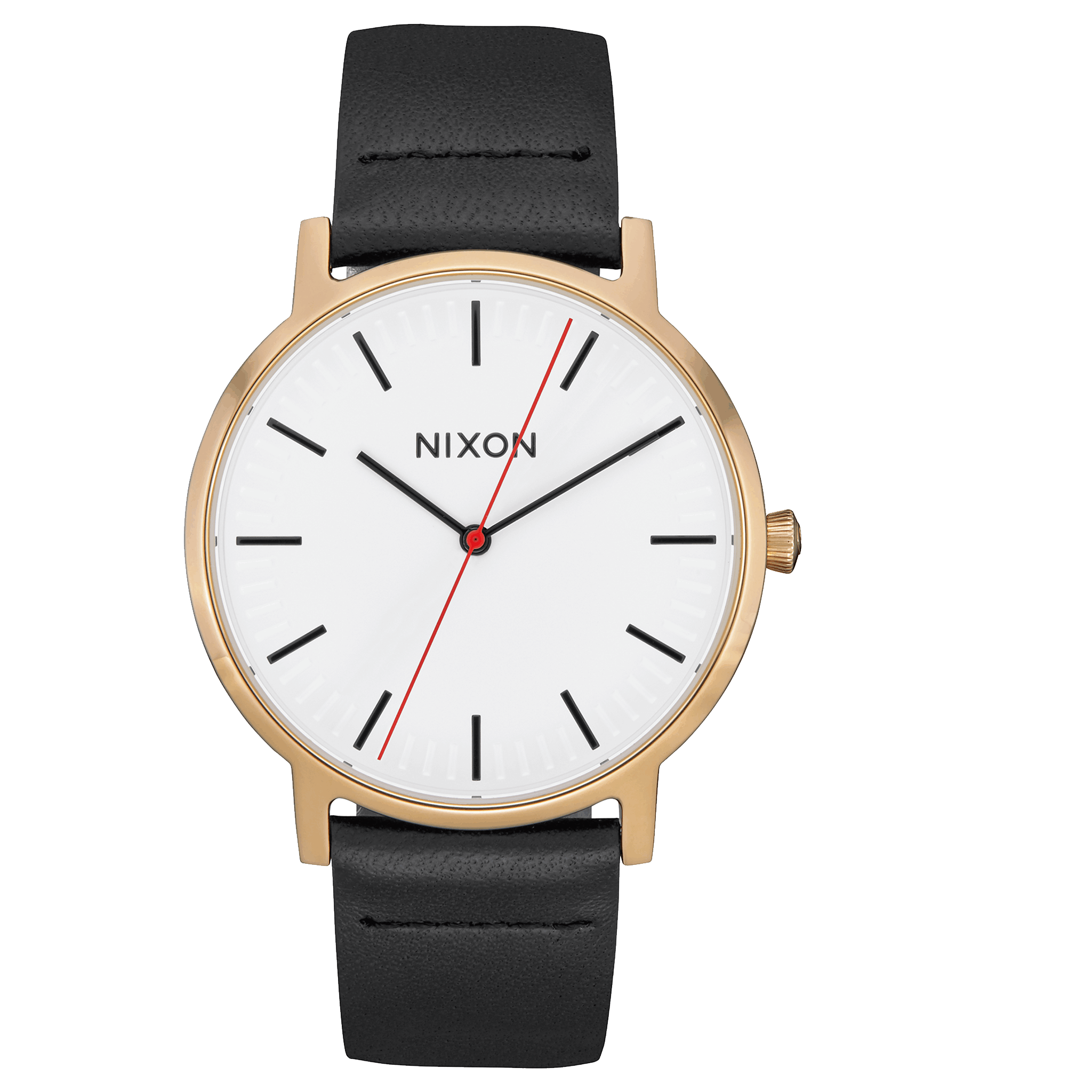 Nixon Watch Porter Leather Gold Bar A1058 3157