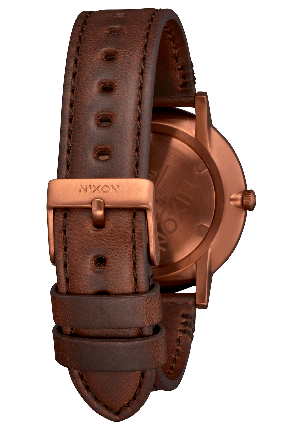 Nixon Watch - Porter 40mm Leather: Copper/Brown