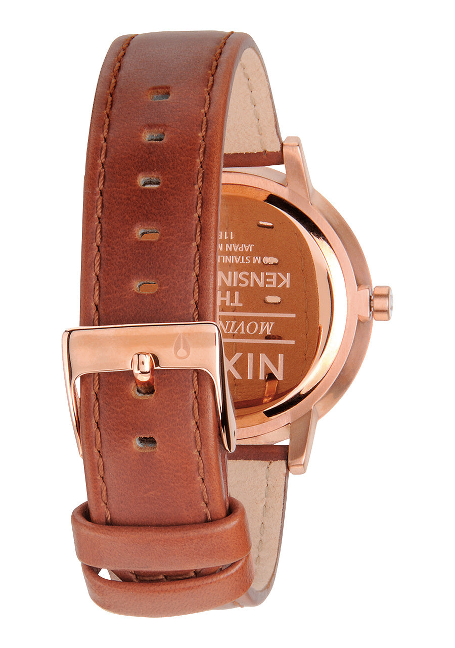 Nixon Watch Kensington Leather - Rose Gold / White A108-1045
