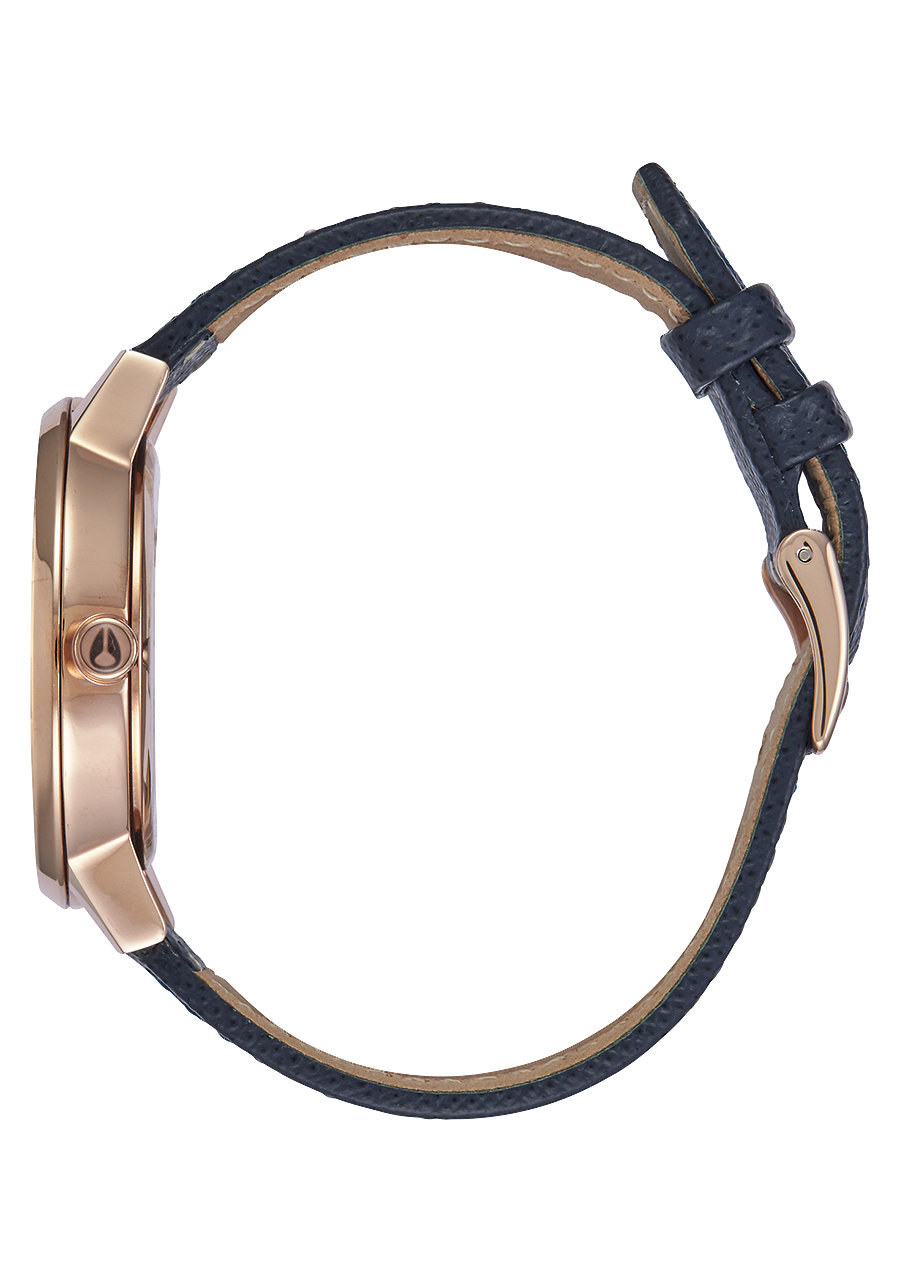 Nixon Watch Kensington Leather -Navy/Rose Gold A108-2195