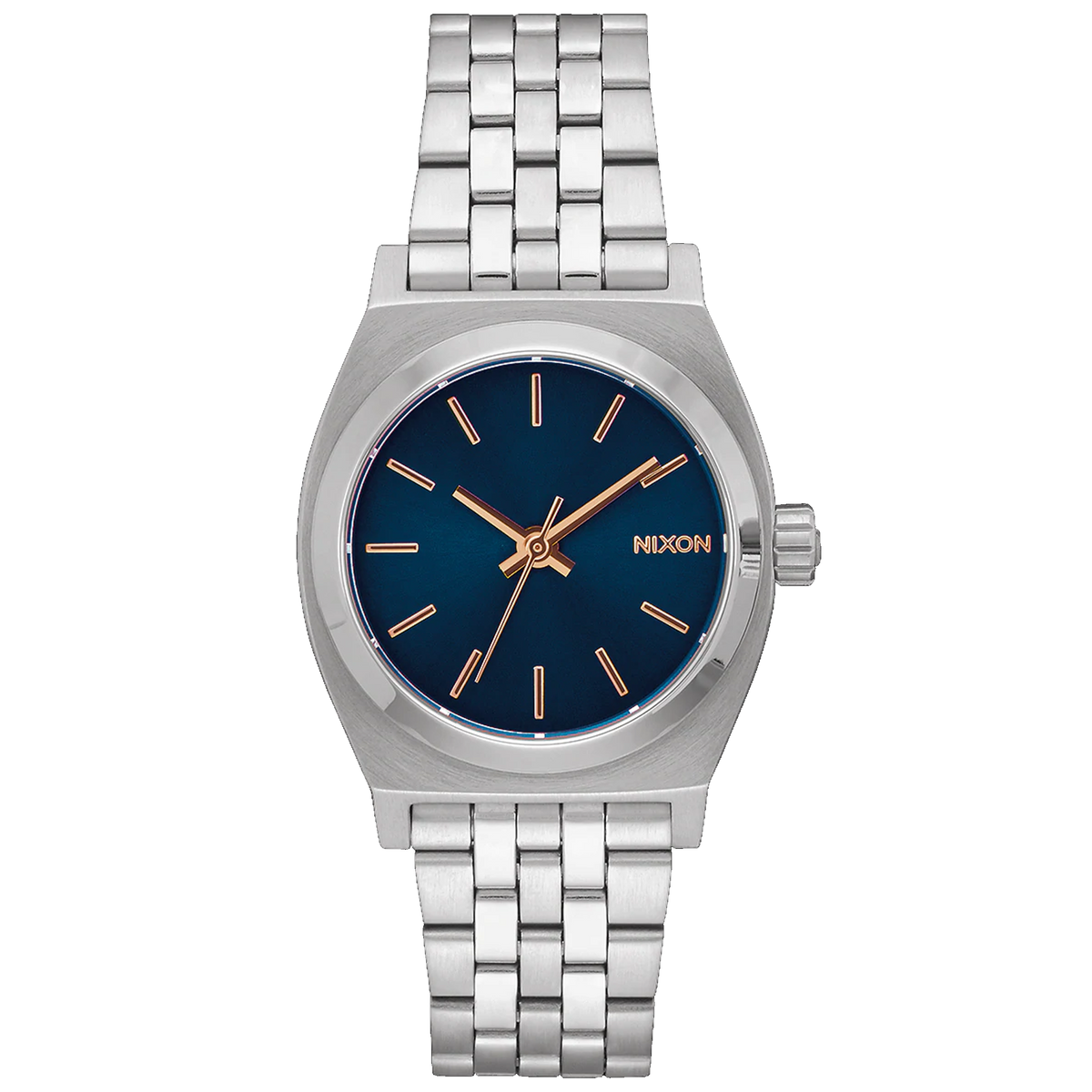 Nixon Watch - Medium Time Teller: Navy/Rose Gold