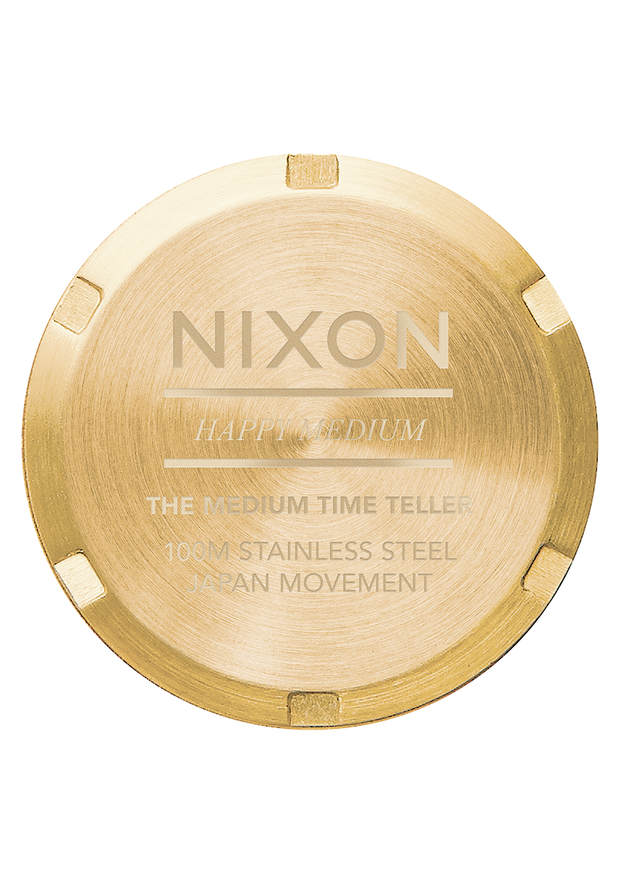 Nixon Watch - Medium Time Teller: Light Gold/Turquoise