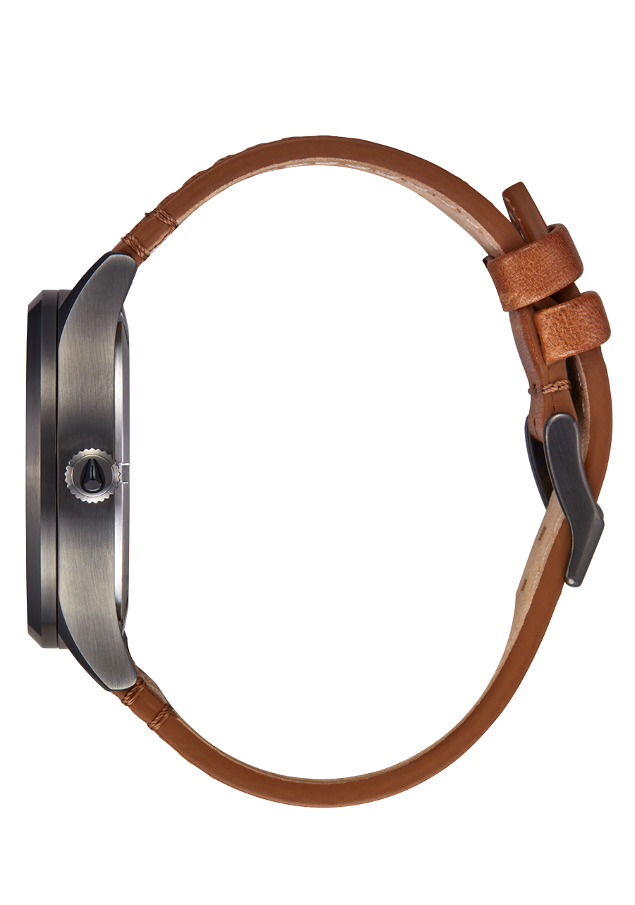 Nixon Sentry Solar Leather - Gunmetal A1347-131