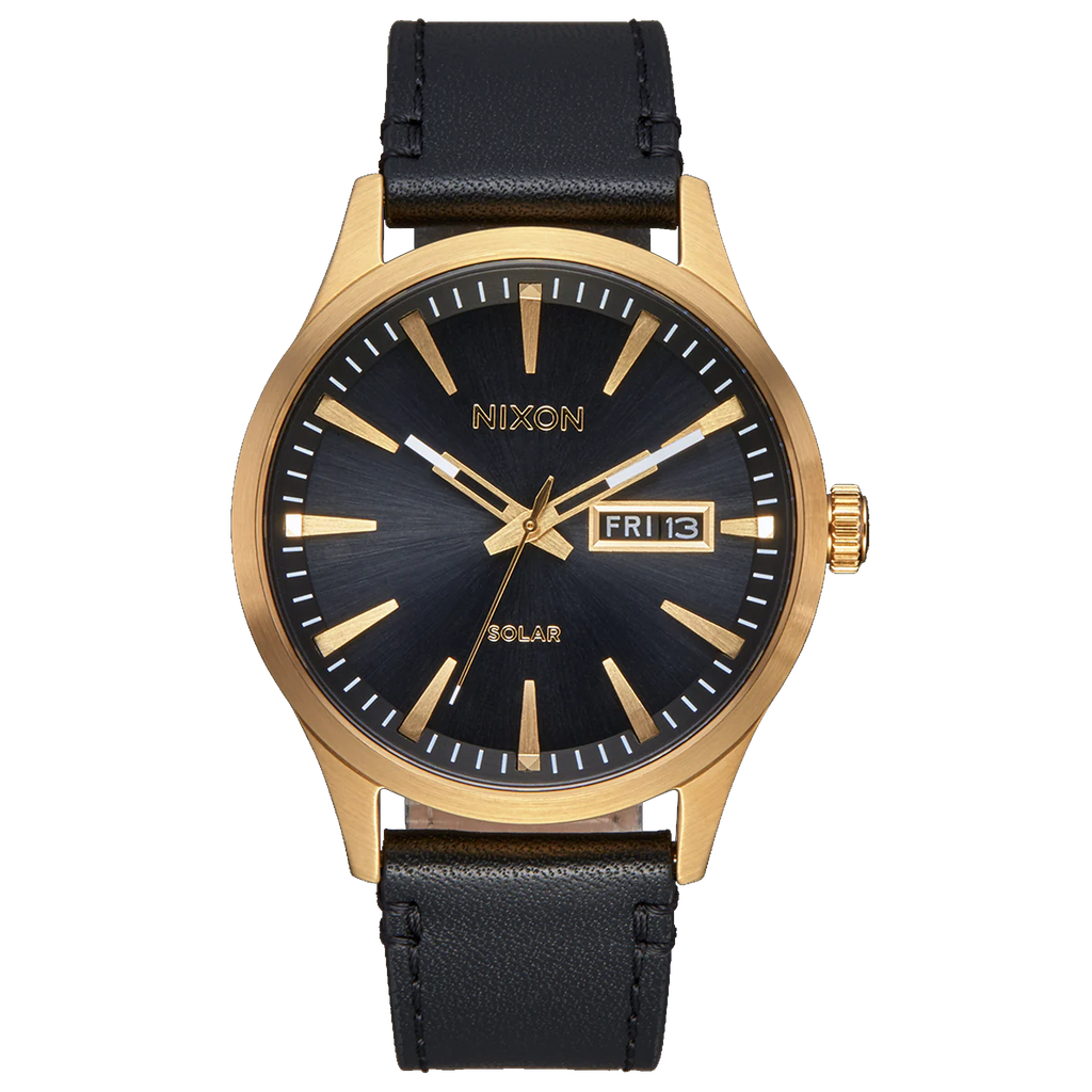 Nixon Sentry Solar Leather - All Gold/Black A1347-510