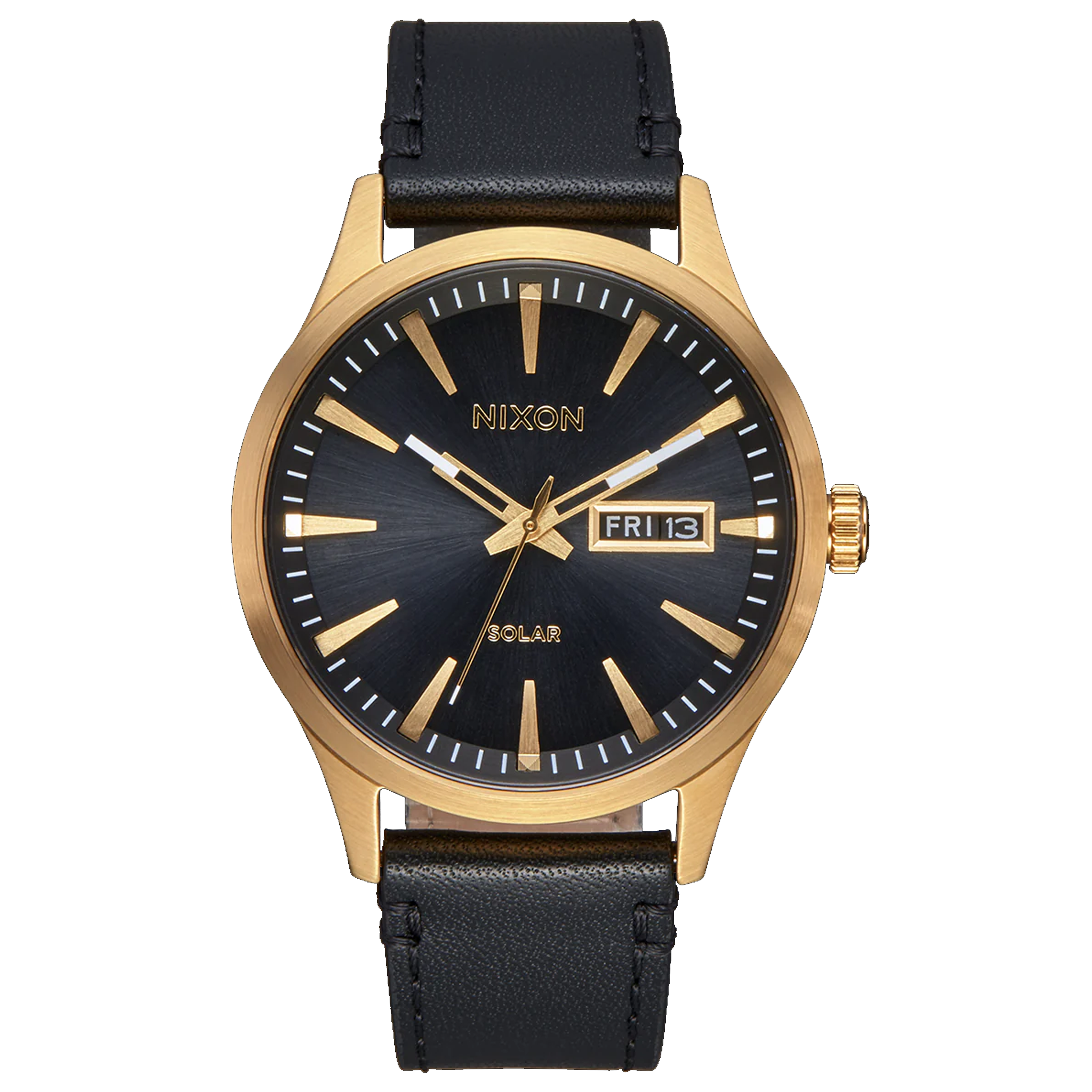 Nixon Sentry Solar Leather - All Gold/Black A1347-510