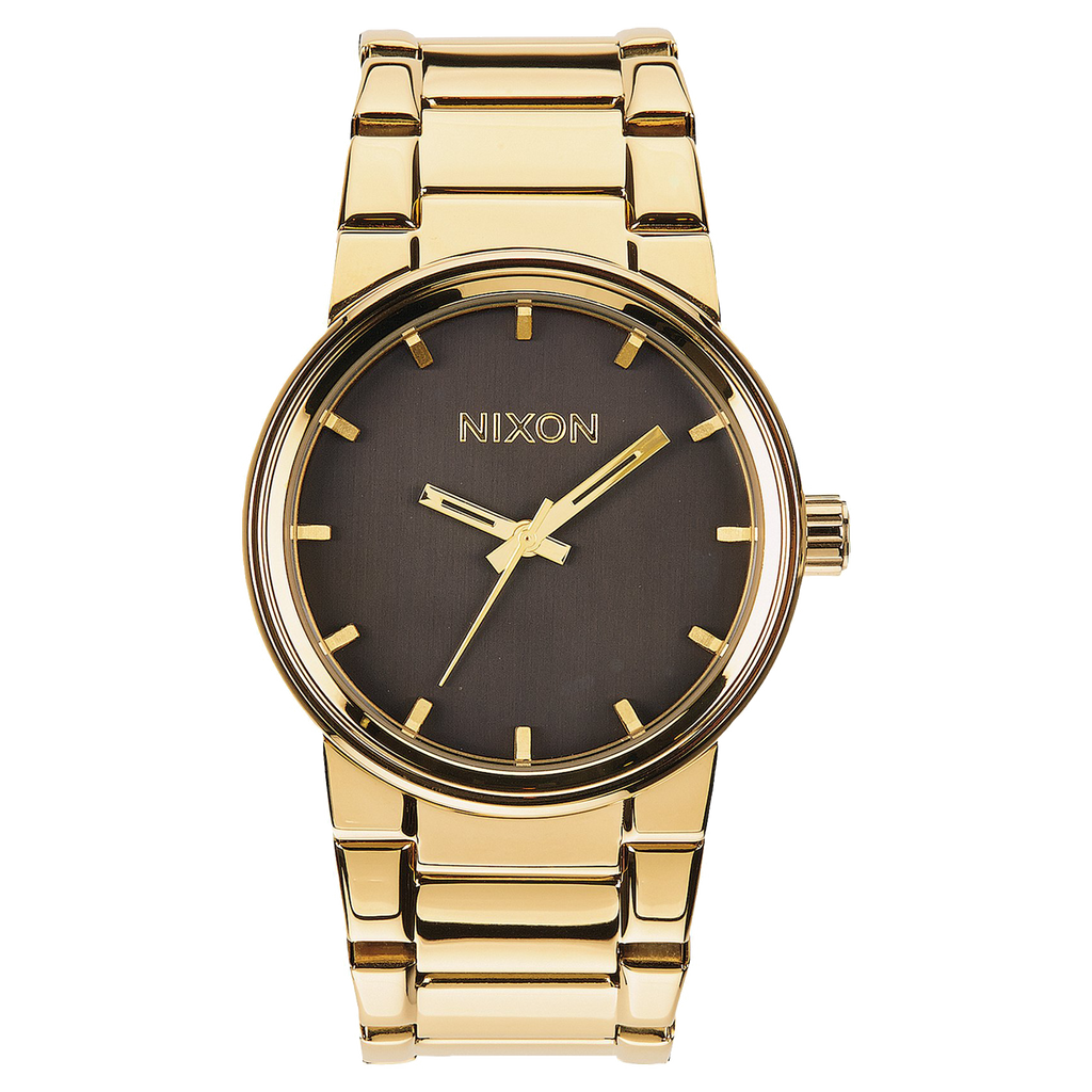 Nixon cannon discount gold watch