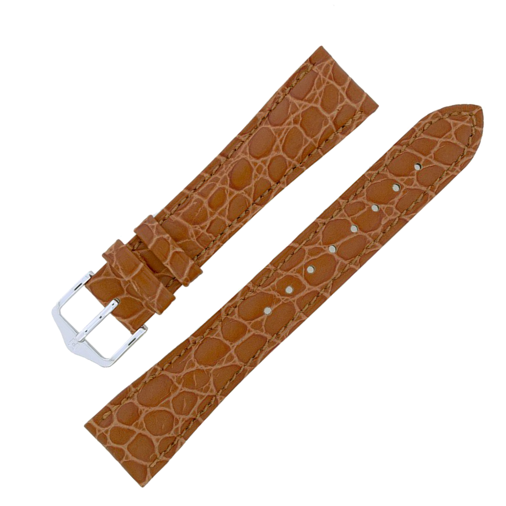 Hirsch ARISTOCRAT Croco Embossed Leather Watch Strap