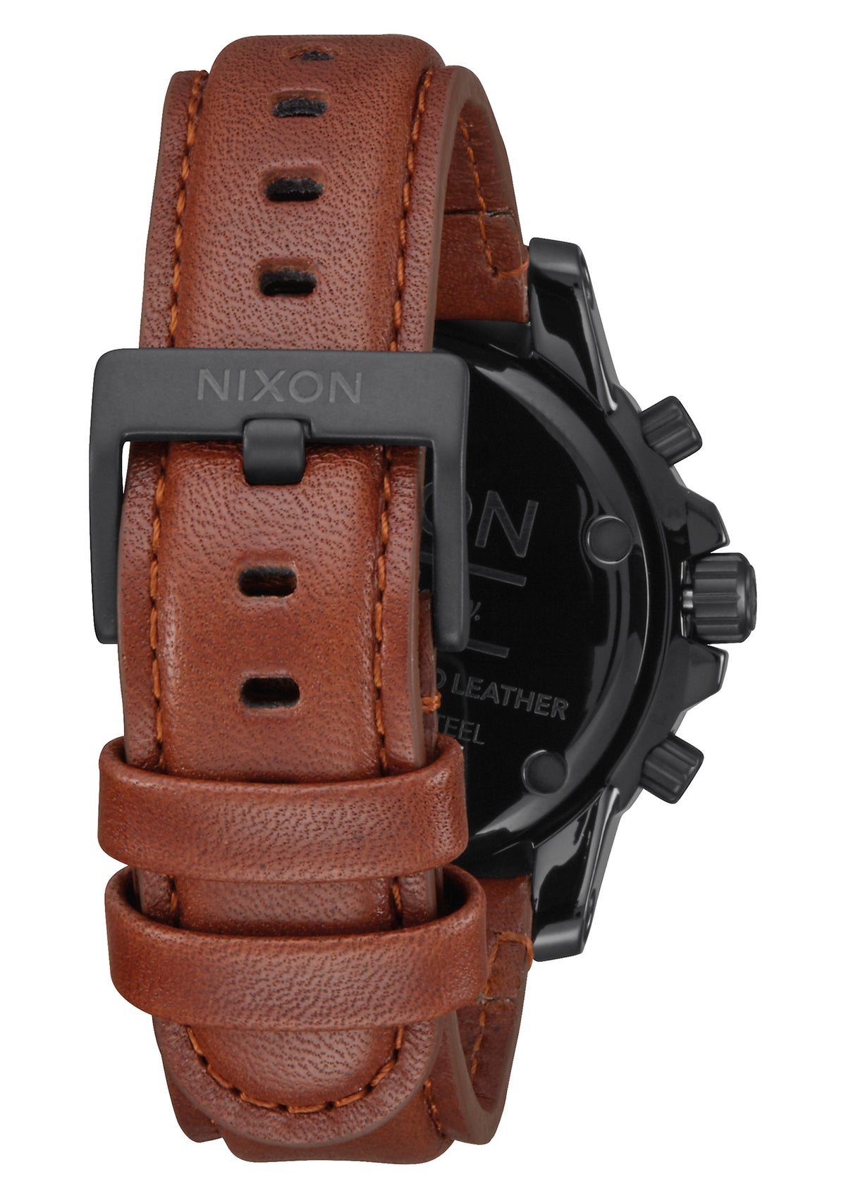 Nixon Watch - Ranger Leather Chrono: All Black Brown