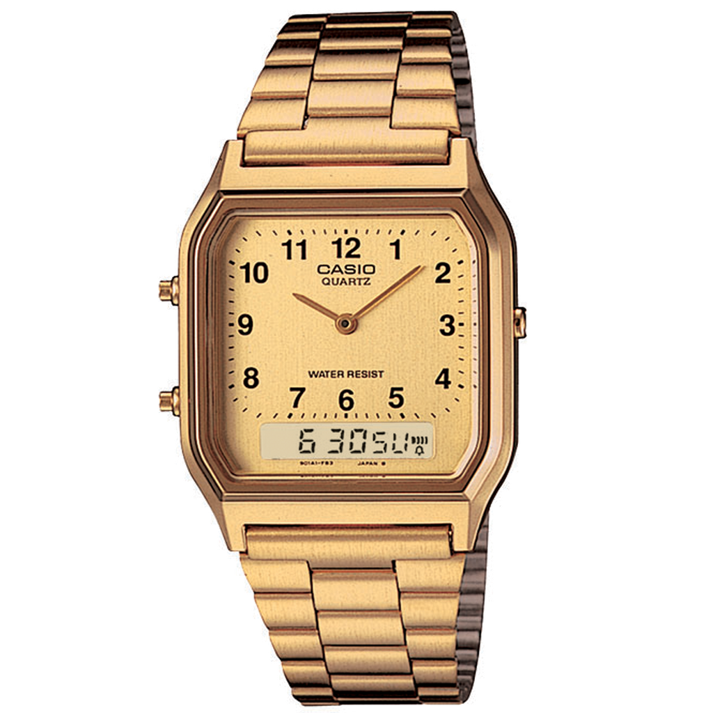 Casio Vintage Analog Digital Gold AQ230GA 9BVT