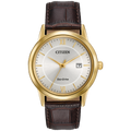 Citizen Eco-Drive - Gold with Brown Leather Strap