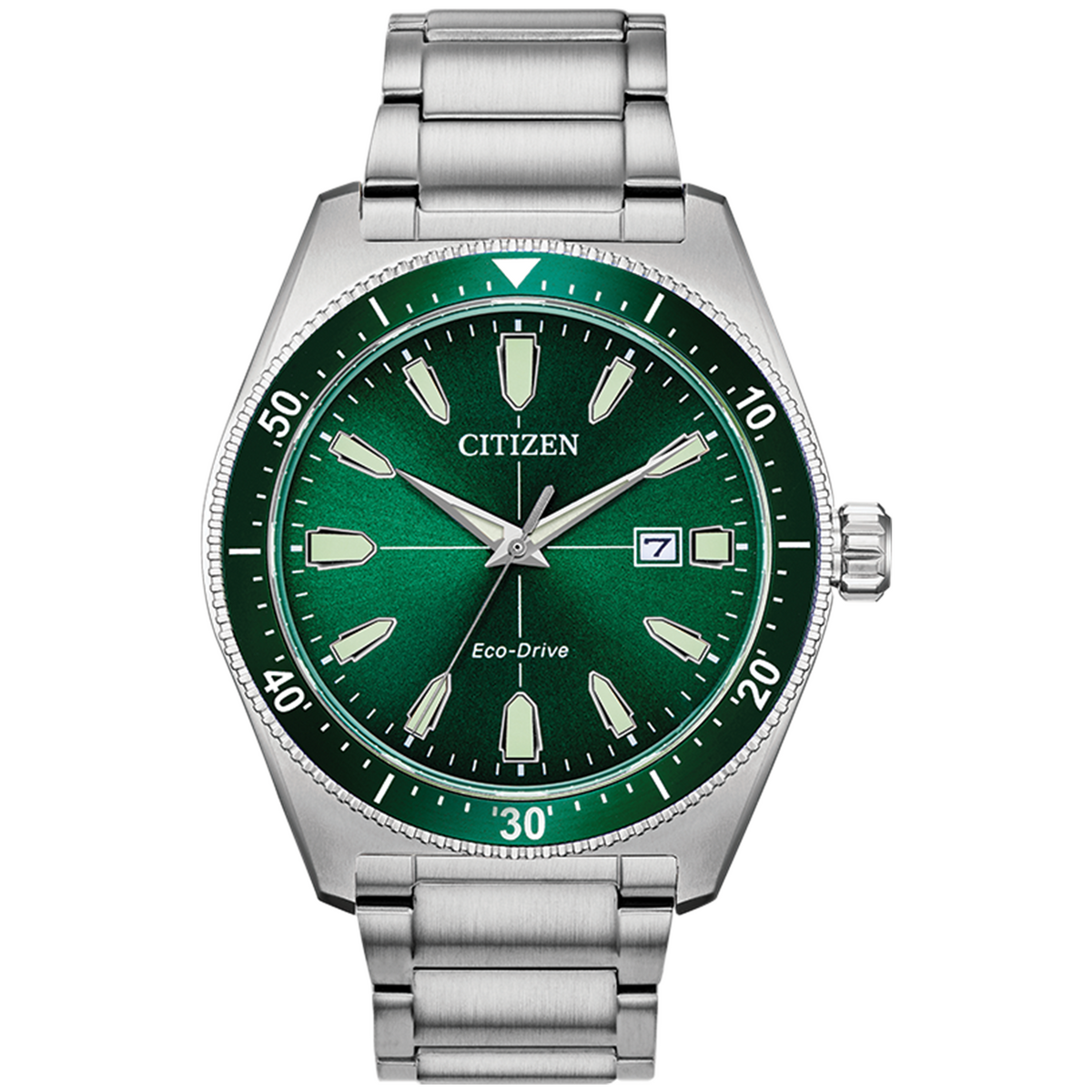 Citizen Eco-Drive - Brycen - Stainless Steel with Green Dial
