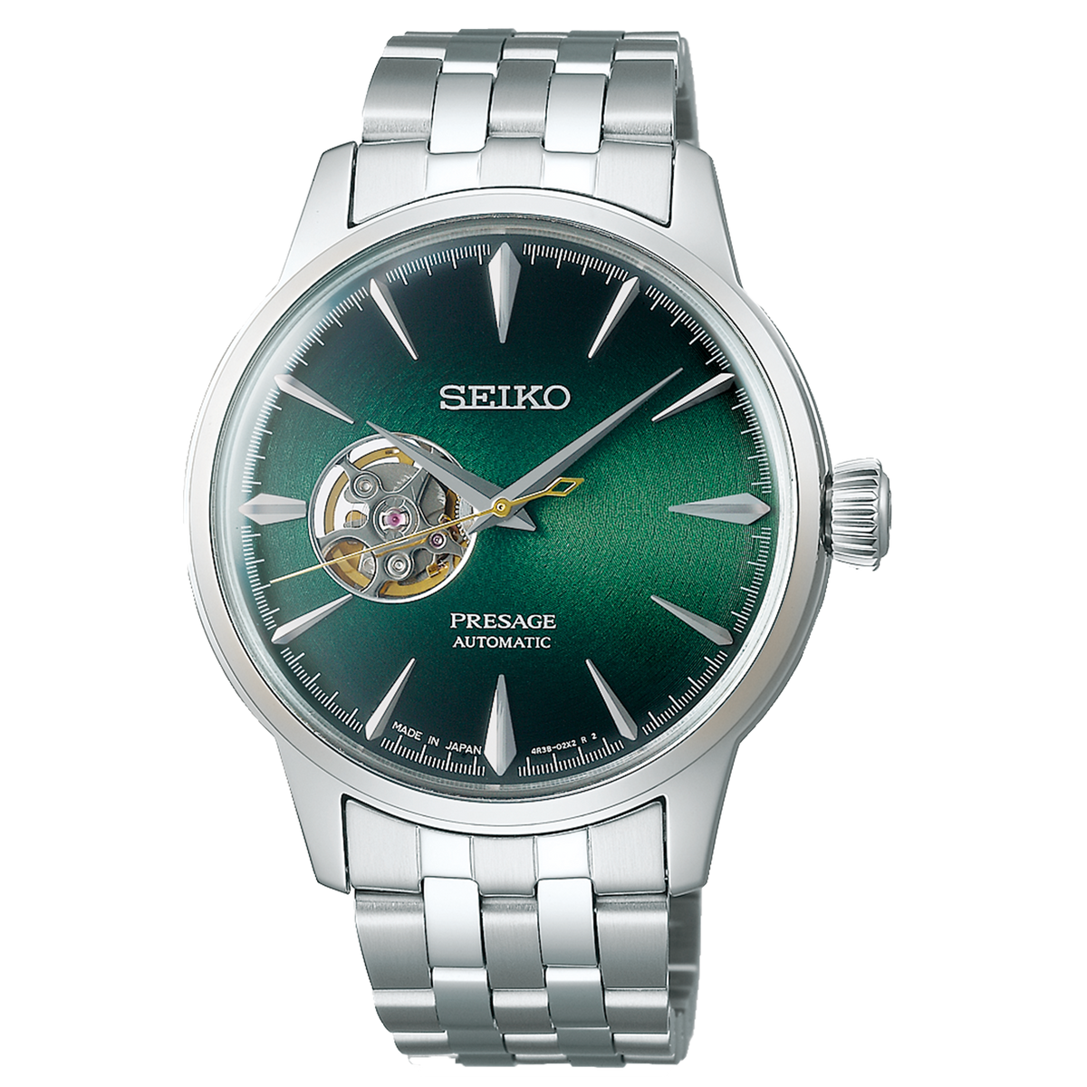 Seiko Presage - 40MM Cocktail Time - Green Dial, Open Heart