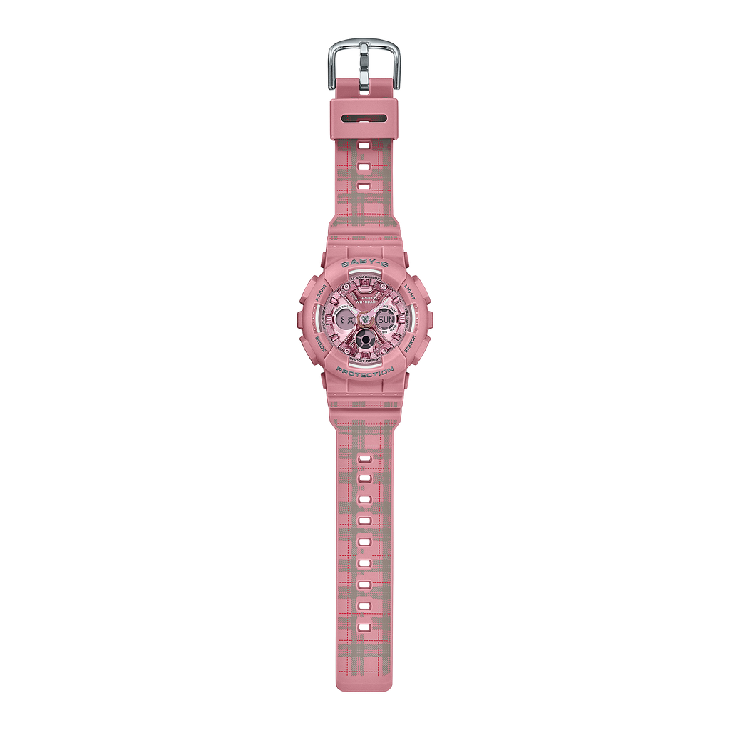 Casio Baby G - Ani/Digi - Pink Tartan BA130SP-4A