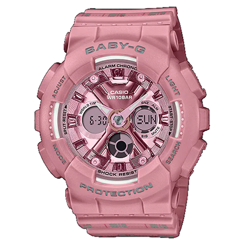 Casio Baby G - Ani/Digi - Pink Tartan BA130SP-4A