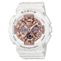 Casio Baby G - Ani/Digi - White & Pink Argyle BA130SP-7A