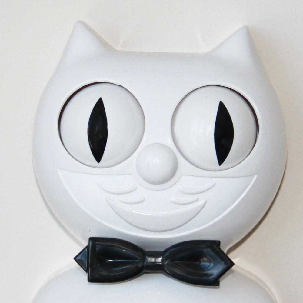 White Gentleman Delight Kit-Cat® Klock