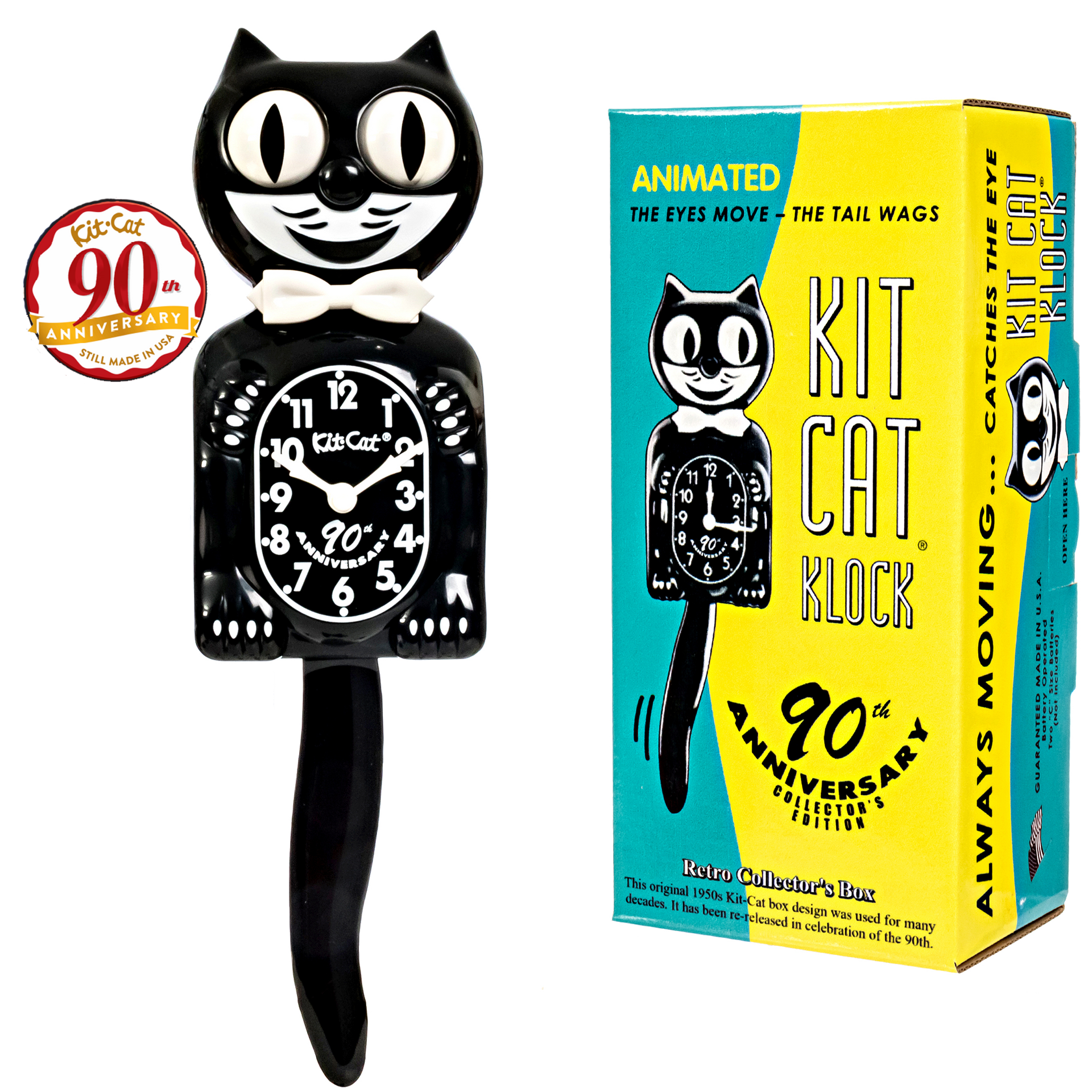 90th Anniversary Black Kit-Cat® Klock