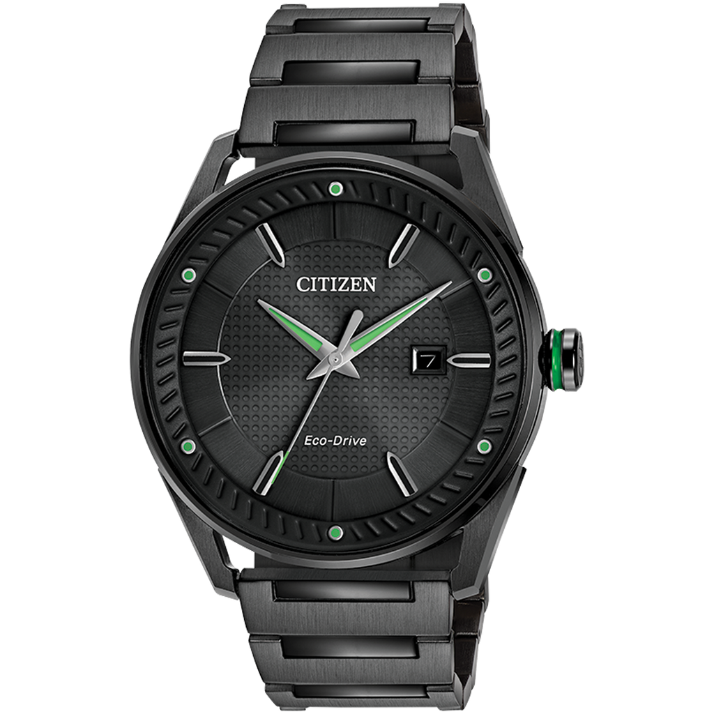 Citizen Eco-Drive - CTO - Black Steel with Green Accents