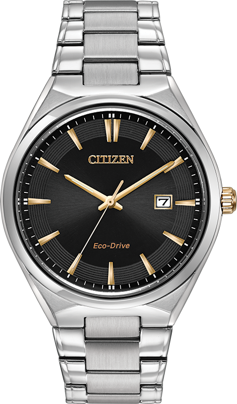Citizen Eco-Drive - Stainless Steel with Black Dial