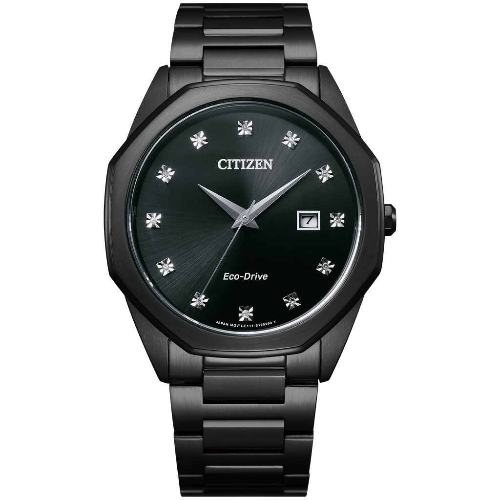 Citizen Eco-Drive - Corso - Black Steel with Diamonds