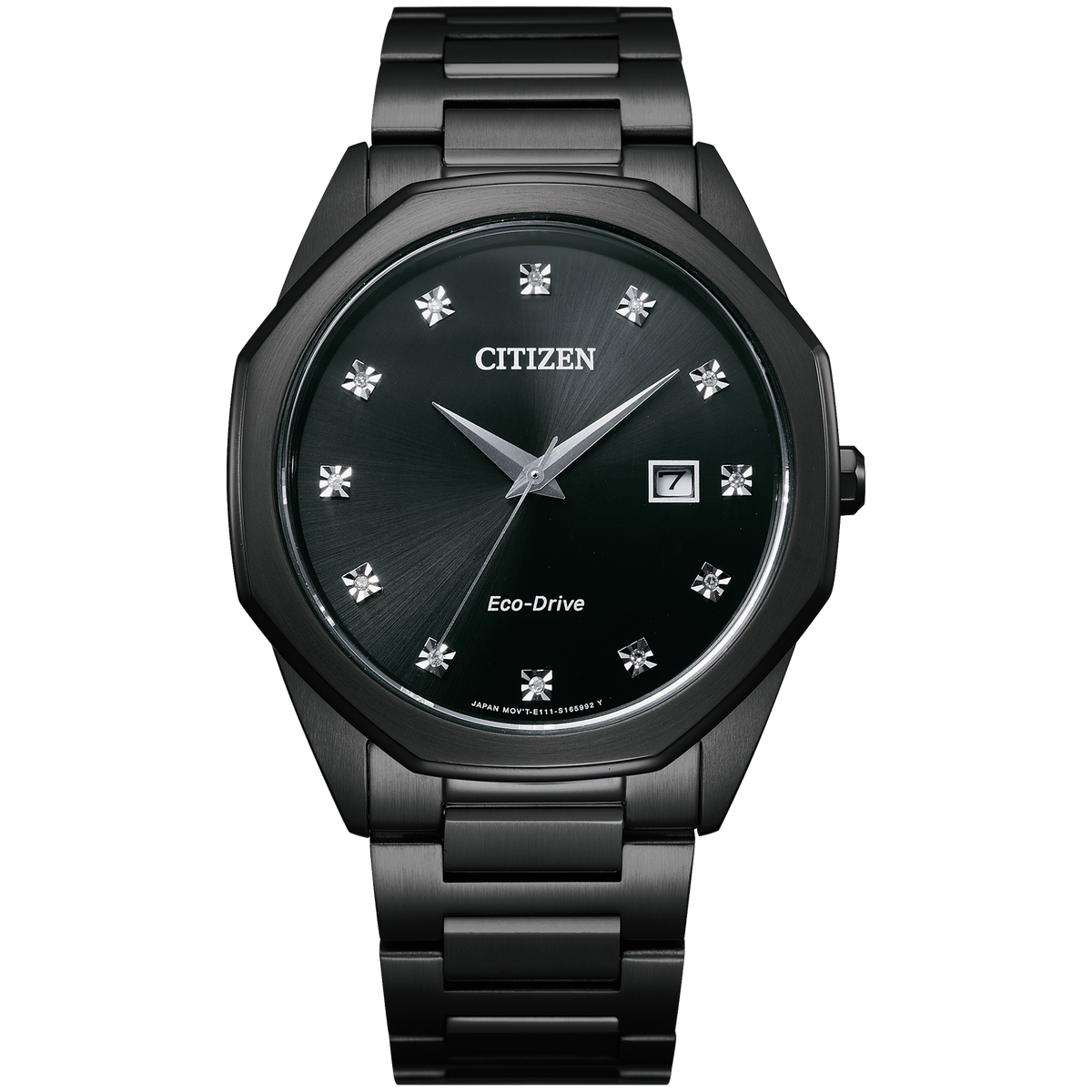 Citizen Eco-Drive - Corso - Black Steel with Diamonds