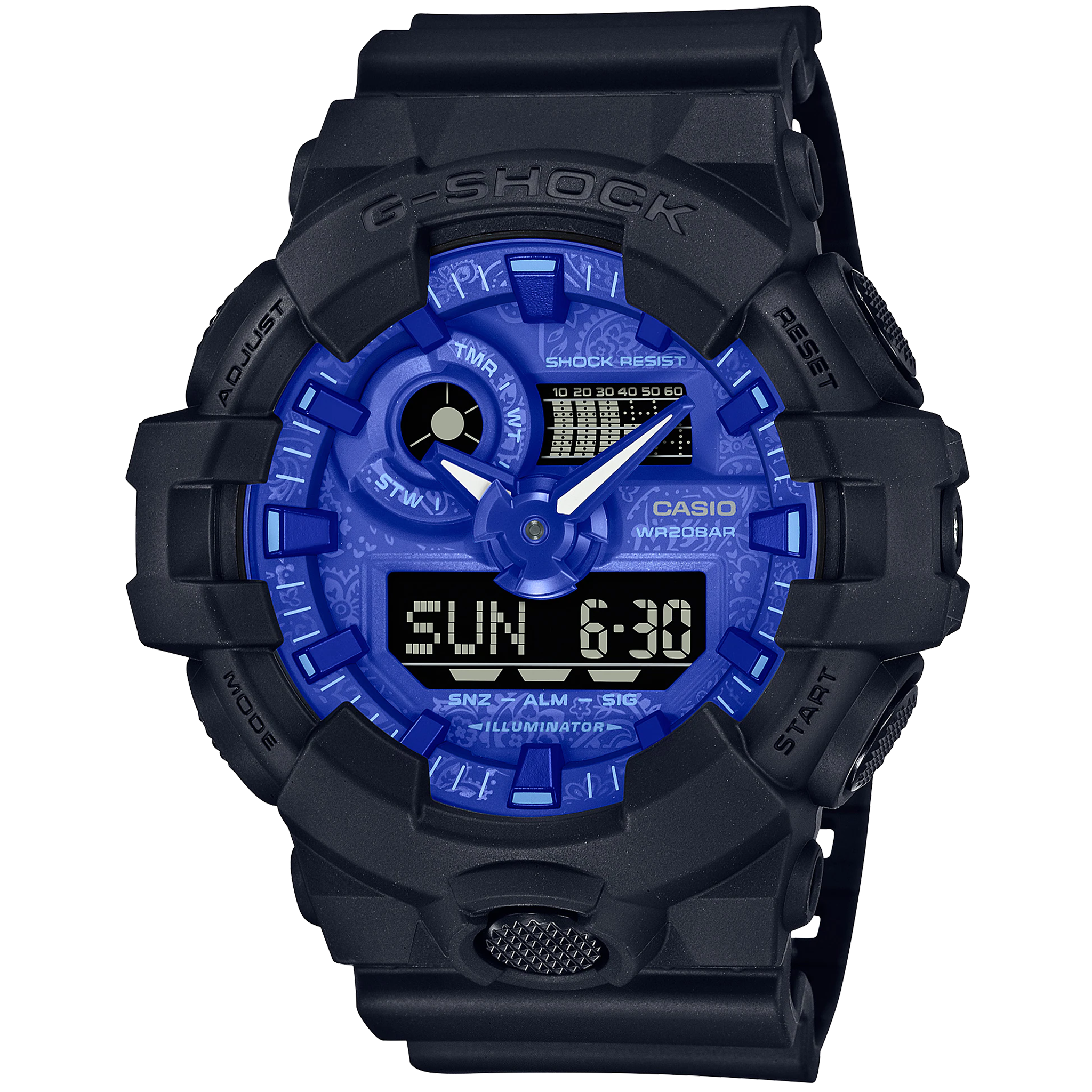 Casio G-Shock -  GA700 - Paisley Blue GA700BP-1A