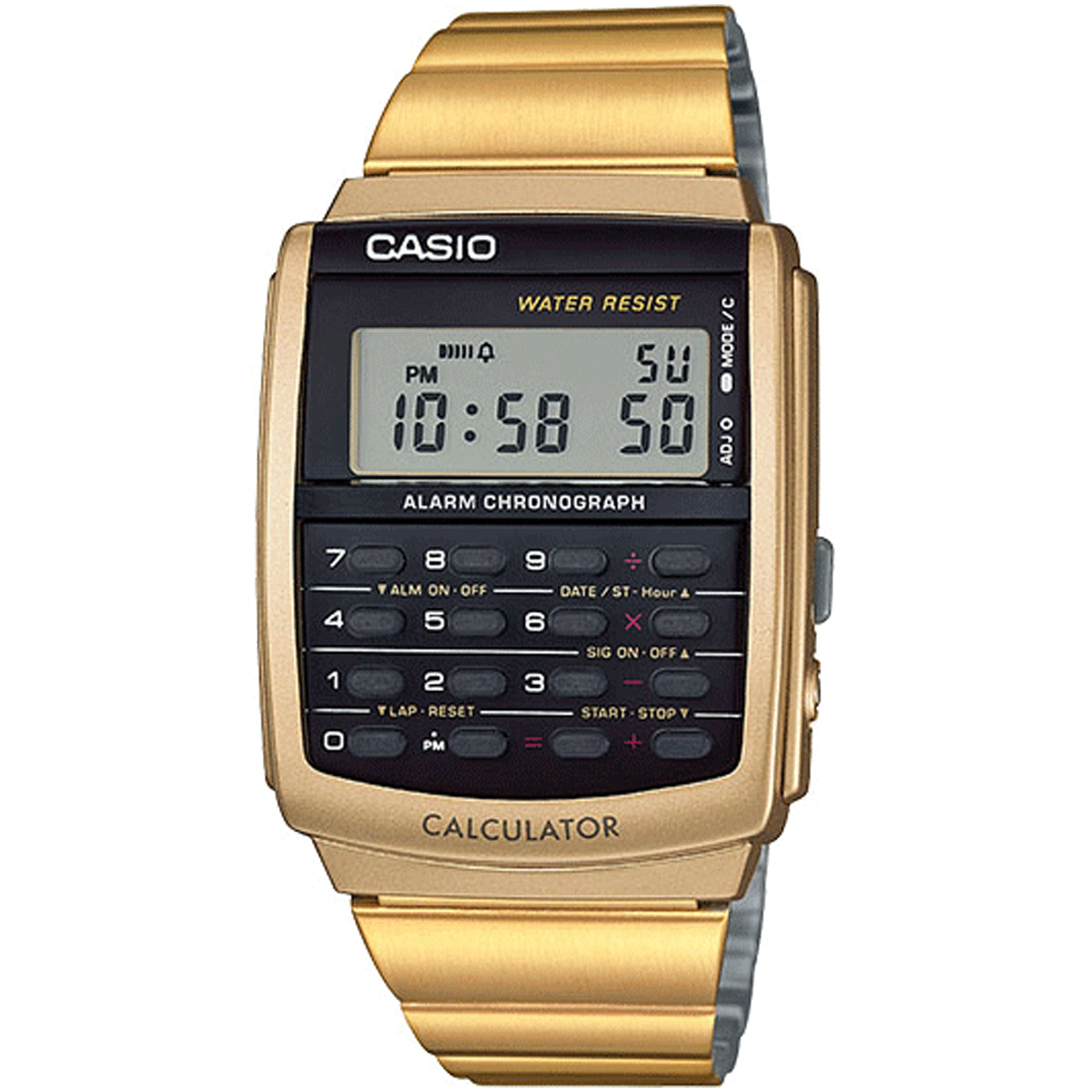 Casio Vintage Calculator Watch - Gold CA506G-9AVT