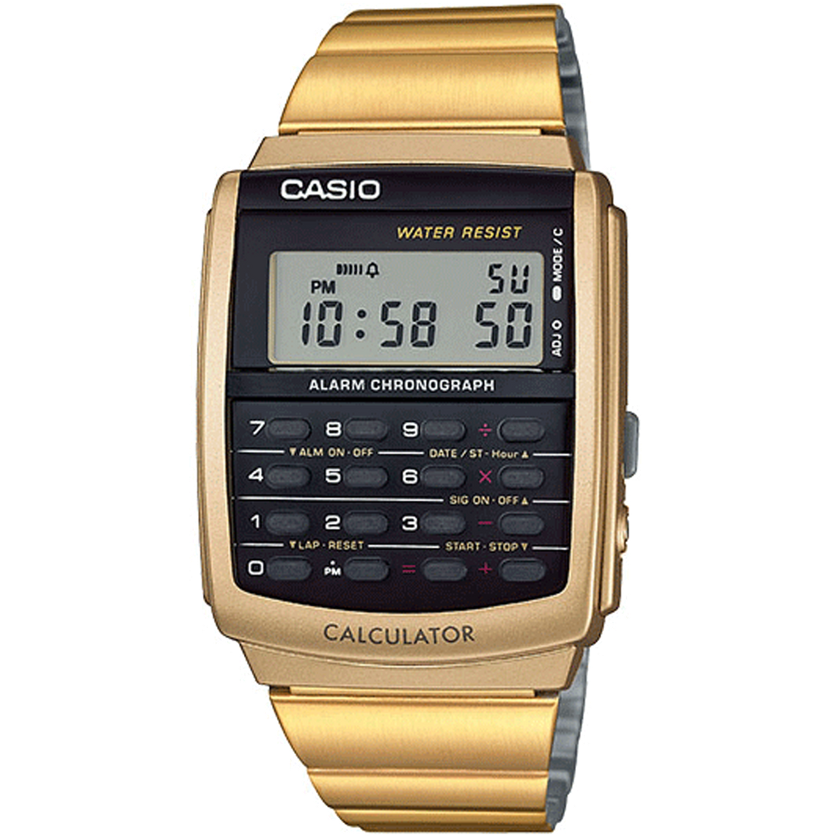 Casio Vintage Calculator Watch Gold CA506G 9AVT