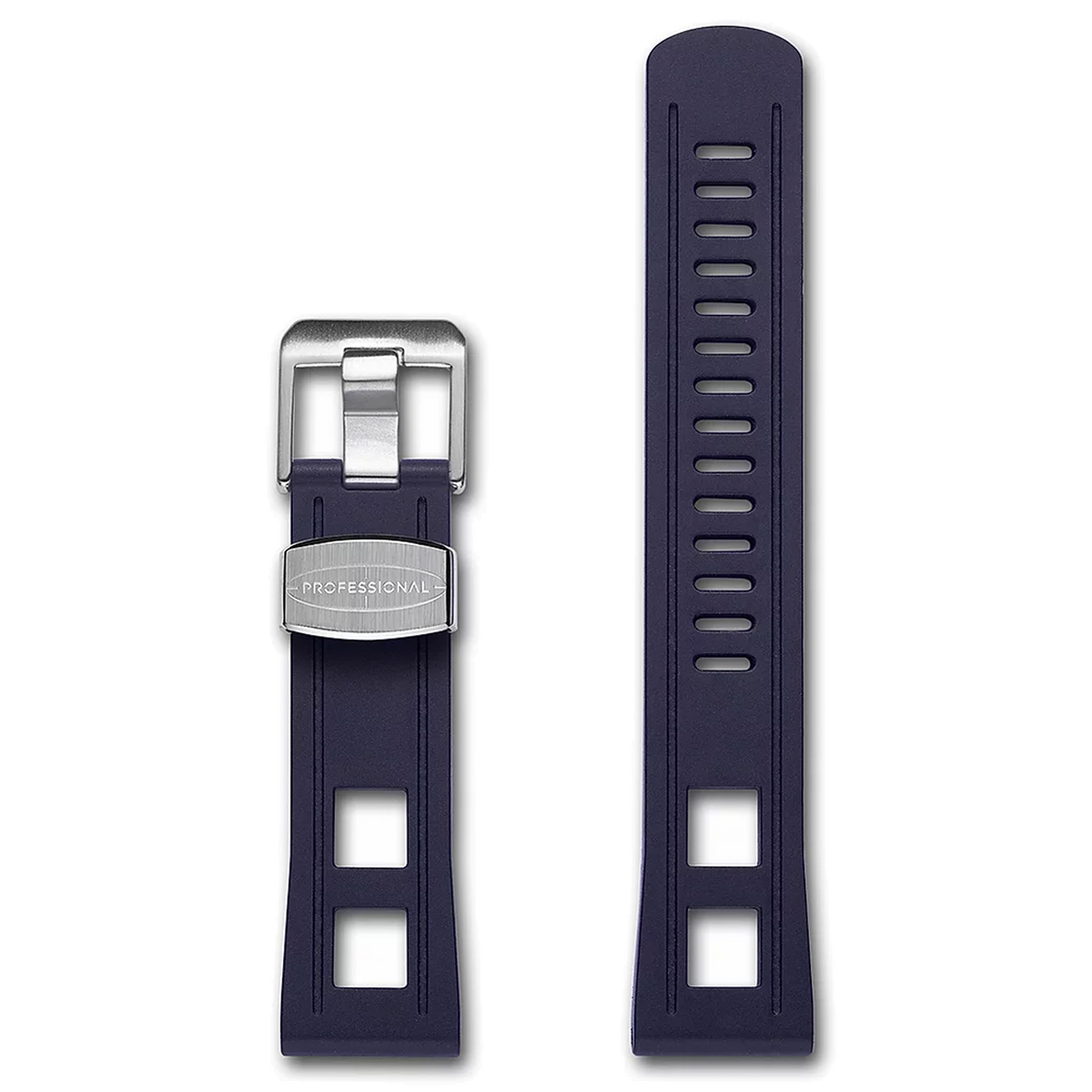Crafter Blue - 22mm Straight End Rubber Strap
