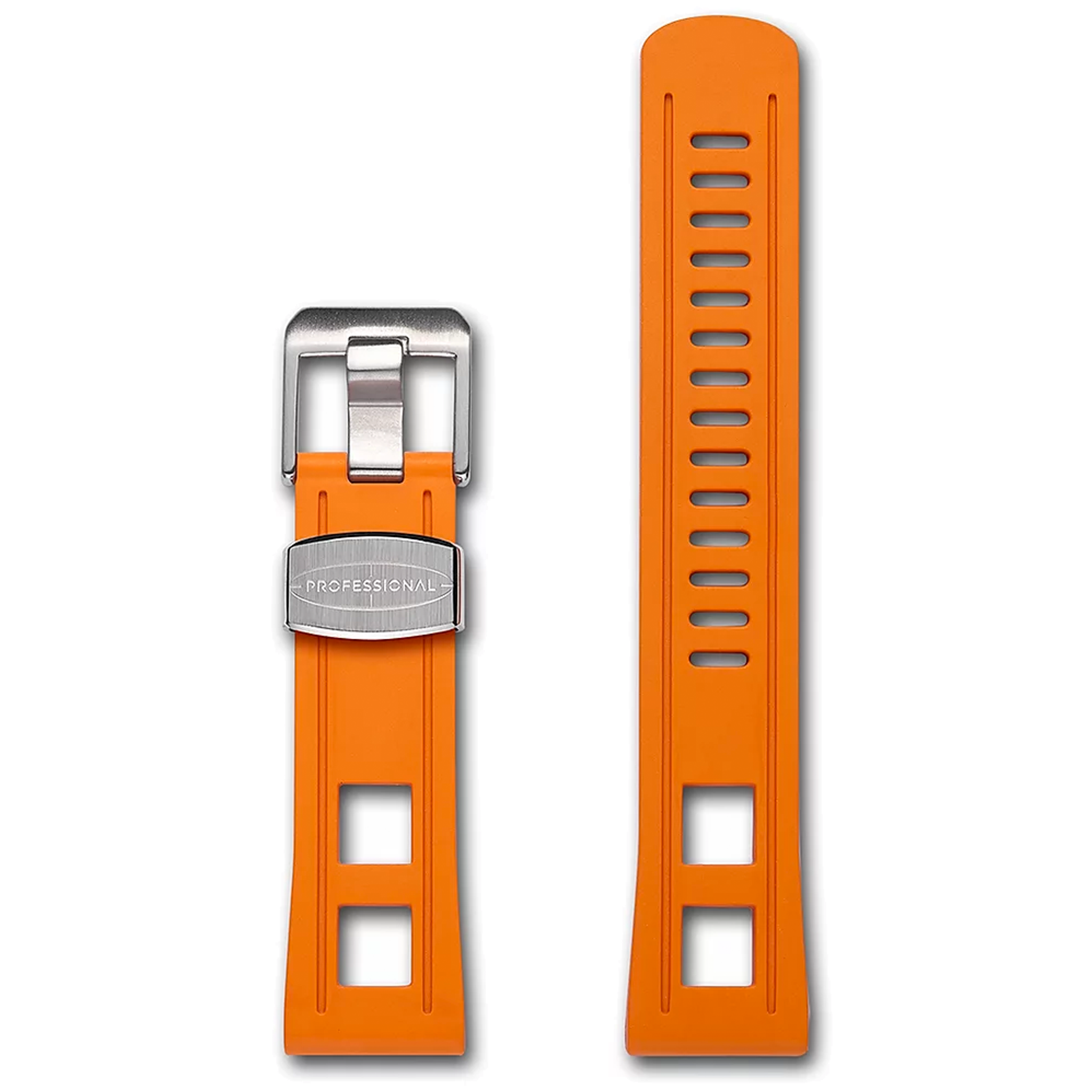 Crafter Blue - 22mm Straight End Rubber Strap