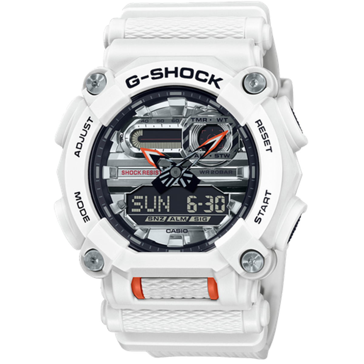 Casio G-Shock -  GA900 - White &amp; Orange